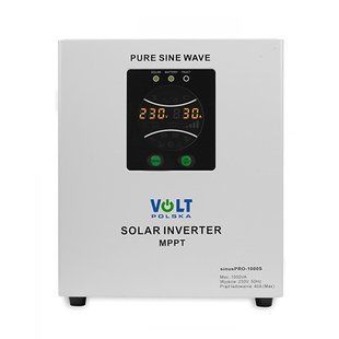 Сонячний інвертор Volt Polska 12/230V (700/1000W) + 30A MPPT (50V) SINUS PRO 1000 S SINUS-PRO-1000-S фото