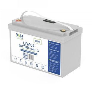 Акумулятор LiFePO4 Volt Polska 12,8V 100Ah (100A) + дисплей 6AKLI10012-LCD фото