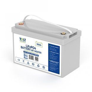 Акумулятор LiFePO4 Volt Polska 12,8V 100Ah (150A) + підігрів 6AKLI10012-HEATER фото