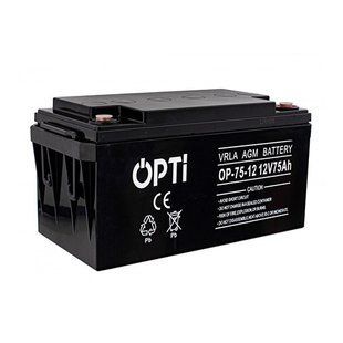Акумулятор AGM OPTI Volt Polska 12V 75Ah 6AKUV075AG фото