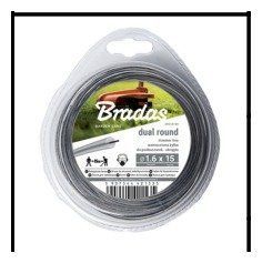 Леска для триммера Bradas RIPPER DUAL ф2,7мм.х15м. (круглая) серая (усиленная з армуванням) (уп. блістер) ZRO2715B фото