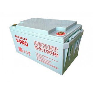 Акумулятор V-PRO SOLAR Volt Polska 12V 74Ah 6AKXDEEP07 фото