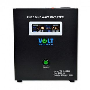 Перетворювач напруги 24-220 (на 2 акумулятори) Volt Polska Sinus PRO-2500W 3SP250024W фото